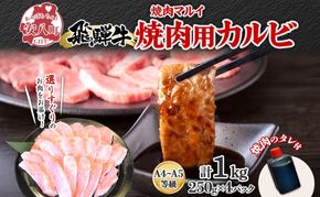 焼肉マルイ 飛騨牛 カルビ焼肉用 A4～A5等級使用 約1kg（250g×4p） 和牛 国産 国産牛 牛 牛肉 カルビ 焼き肉 冷蔵 冷蔵保存 日本産 ブランド和牛 A5 A4 お取り寄せグルメ 送料無料 岐阜県 安八町