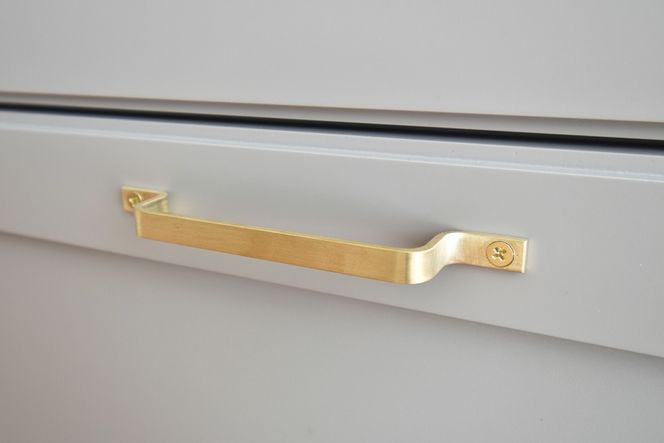 ビルネ 120 カウンター GY【グレー 完成品 大理石調 真鍮 高級感 おしゃれ】(H062375)
