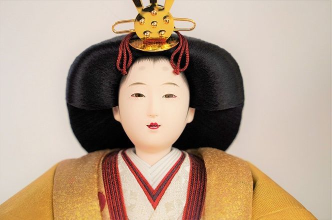 【雛人形の最高峰】瀞本金箔・金沢金箔を使用した最高級雛人形 人形作り40年 “平安天鳳”作 名入れ旗付き 皆紅 豪華 絢爛 黄金 純金 H067-160