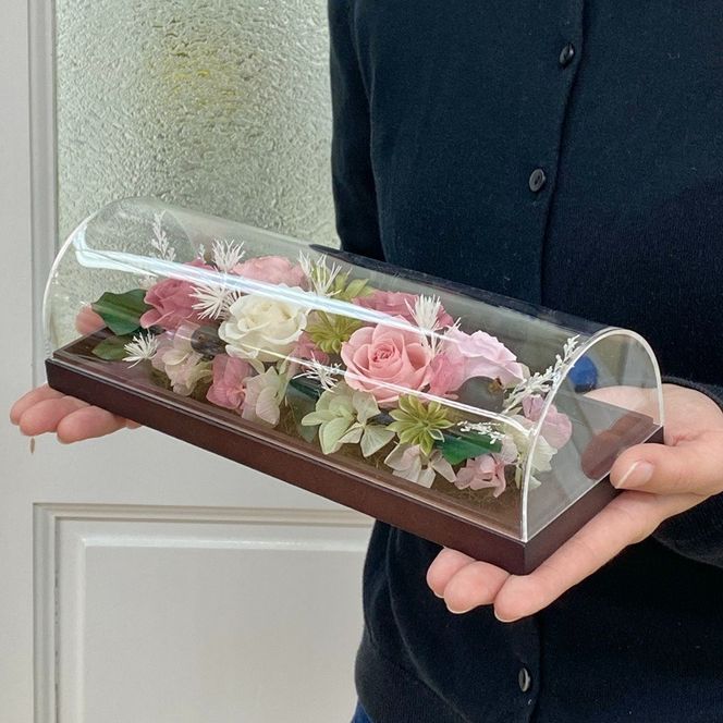 プリザーブドフラワー　シュクレ　ピンク　春日部市　シュガーパイン(AJ256)