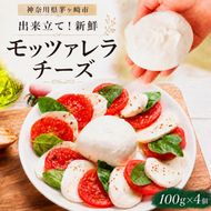 出来立て新鮮 モッツァレラチーズ100g  ×  4個セット 茅ケ崎産 加工食品 乳製品 チーズ 出来立て 神奈川県産 モッツァレラ 手作り Osteria e Bottega S 神奈川県 湘南 茅ケ崎 フレッシュチーズ  おつまみ ピザ