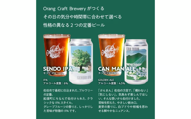 Orang Craft Brewery クラフトビール (3本セット) ビール 地ビール ご当地 酒 パーティー アルコール 家飲み 晩酌 お試し 飲み比べ 銘柄 IPA ブルワリー ブリュワリー 大分県 佐伯市【JM01】【尺間嶽麦酒】
