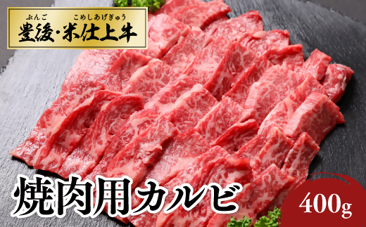 D2-11 豊後・米仕上牛 カルビ 焼肉 400g