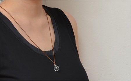 アロマ ペンダント クリア ロウビキ コットン 紐 《糸島》【タビノキセキ】 [ADB001] アクセサリー アロマ ペンダント ガラス ハンドメイド クラフト