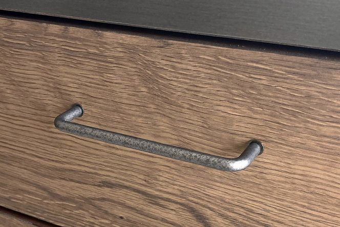 グラーデ 80 キッチンカウンター BR【ブラウン 完成品 特殊鋼板 耐熱 耐傷 収納 省スペース】(H062349)