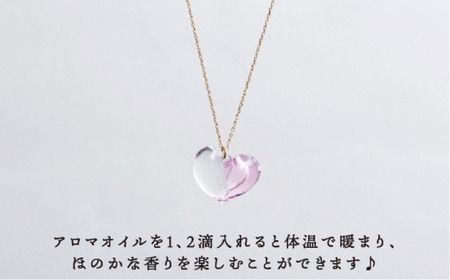 cocoro アロマ ネックレス K10 YG （ 10金 イエロー ゴールド ） 《糸島》 【タビノキセキ】[ADB011] アクセサリー アロマ ネックレス ガラス ハンドメイド クラフト