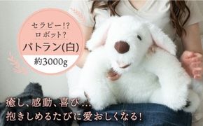 犬型セラピー？！ロボット？パトランの白（通称：シロラン）犬 ぬいぐるみ 糸島市 / 科学工房未來 [AYI003]