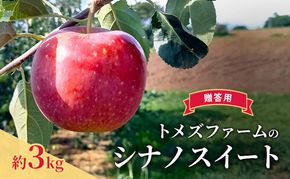 シナノスイート（贈答用） 約3kg（8玉〜12玉入り）トメズファーム　りんご　長野　信州　小諸　果物　フルーツ