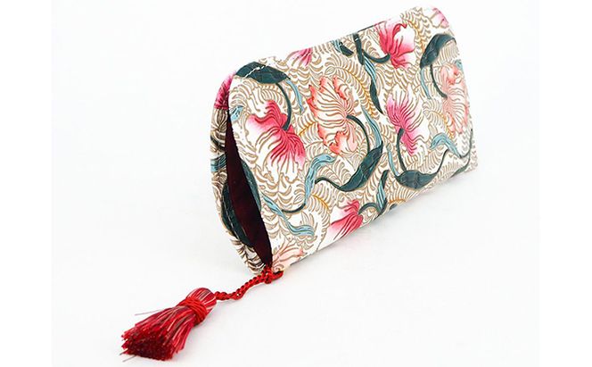 【文庫屋大関】メガネケース　ノースガーデン＜コーラル＞【皮革工芸品】 ファッション小物 民芸品 