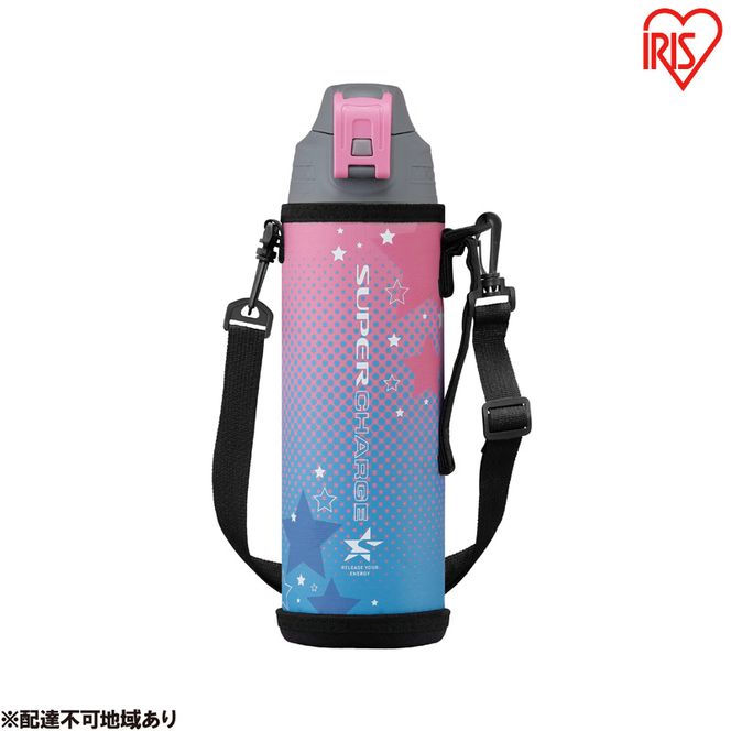 水筒 キッズ 1L 直飲み 真空断熱ダイレクトボトル DBR-1000 ピンク アイリスオーヤマ 1リットル 子供 マグボトル おしゃれ 軽量 保冷 運動会 部活 スポーツ