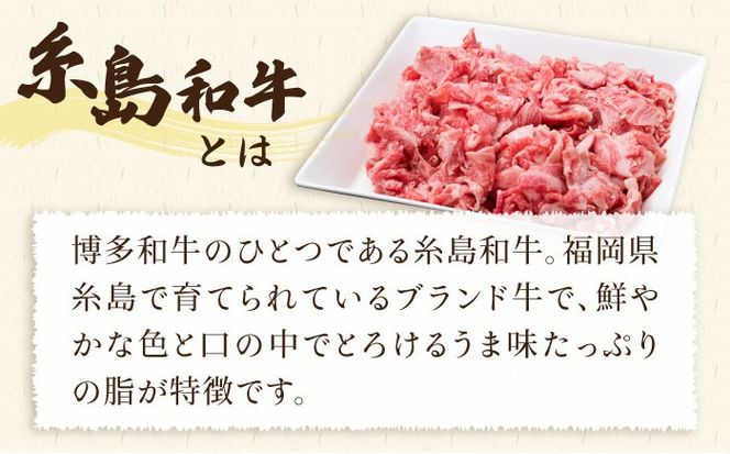 【全12回定期便】糸島和牛小間切れ500g ＆ 糸島和牛糸島産豚合挽ミンチ 500g 合計1kg《糸島》【糸島ミートデリ工房】 [ACA239]