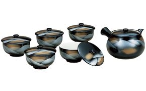 九谷焼　蓋付茶器　連山 a03 民芸品 工芸品 食器 