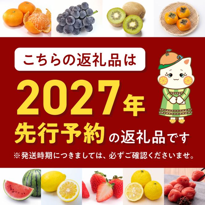G7105_【2027年先行予約】紀州有田産 木成り完熟 紅八朔 8kg