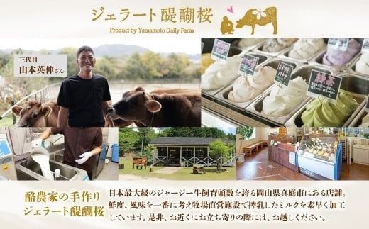 【ジェラート醍醐桜】恋するジャージーPremiumゴールデンミルク6個セット / 岡山 真庭 醍醐桜 極上スイーツ 濃厚 プレゼント 贈答 デザート ギフト ジャージー牛 ミルク ジェラート おやつ 子供から大人まで 冷凍 人気 贅沢 家庭用にも 【nhss001-01】