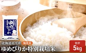 無洗米 北海道赤平産 ゆめぴりか 5kg 特別栽培米 米 北海道 お米 ふるさと納税 