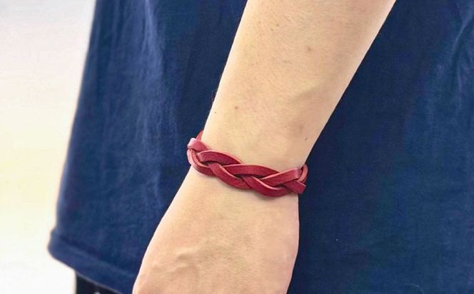 ツイストブレスレット 糸島市 / LADIES&GENTLEMEN 本革 革製品[ADK082]