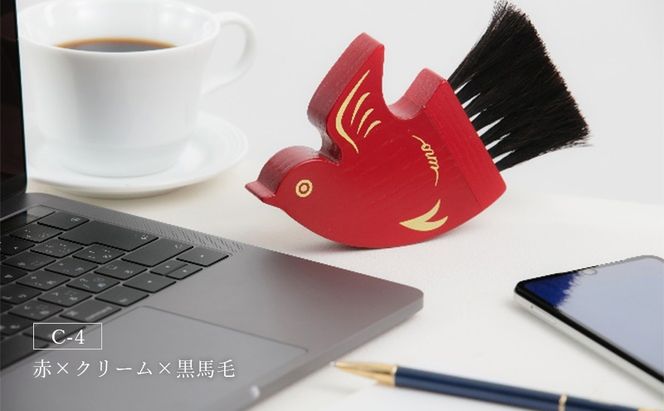 千鳥ブラシ【6種類】ブラシ 卓上ブラシ 千鳥モチーフ 赤 白 黒 馬毛 工芸品 日本製 墨田区 東京