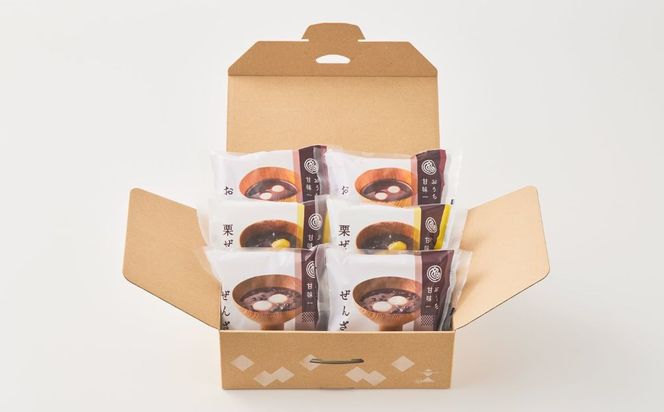 【文の助茶屋】甘味3種詰合せ(ぜんざい・おしるこ・栗ぜんざい 各2個)｜京都 老舗 甘味処 和菓子 スイーツ 人気セット［ 甘味食べ比べ 3種×2個 上品 レンジで簡単 人気 おすすめ おやつ お菓子 和菓子 スイーツ ギフト プレゼント 贈答 お取り寄せ 通販 送料無料 ふるさと納税 ］ 261009_B-RR03