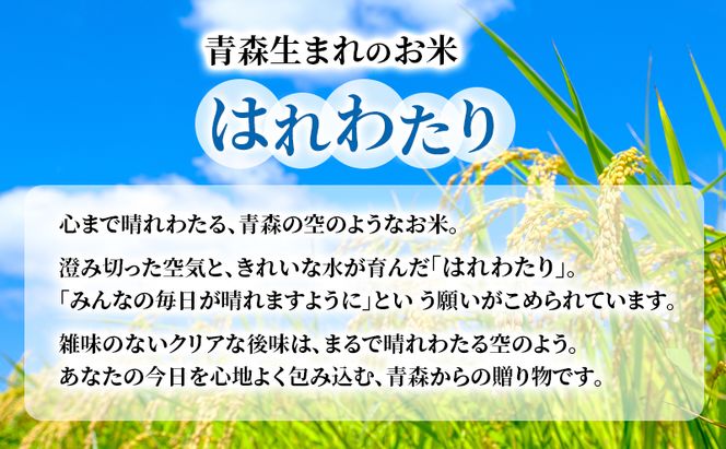 【3ヶ月定期便】【令和8年産新米先行予約】はれわたり 10kg(5kg×2袋) ×3回 計30kg 米 お米 白米 精米 ブランド米 単一原料米 5キロ 青森県産 はれわたり 青森県 鰺ヶ沢町