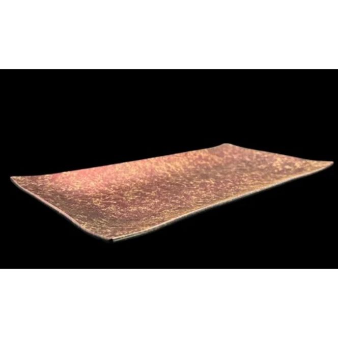 波レクタングルプレート  乱糸（マット仕上げ）赤溜［NF102］ 303446_CU90048VC02