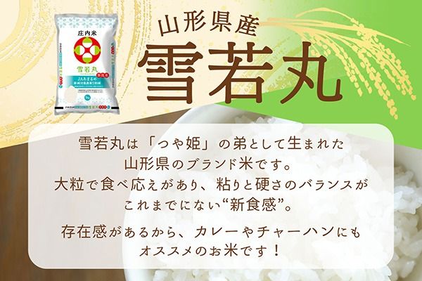 【令和8年産】庄内町産 雪若丸 無洗米 10kg 2kg×5袋 庄内町産 余目産 余目町農協 あまるめ ブランド米 米 国産 単一原料米 山形 庄内平野