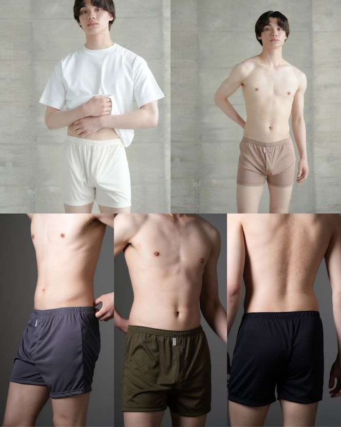 メンズ 下着 ショート トランクス Mサイズ 2枚 / 柄 / 04：Botanical green×05：Botanical beige / ZIVANE ジバン / 締め付け感の無い / 専用BOX付き アンダーウェア