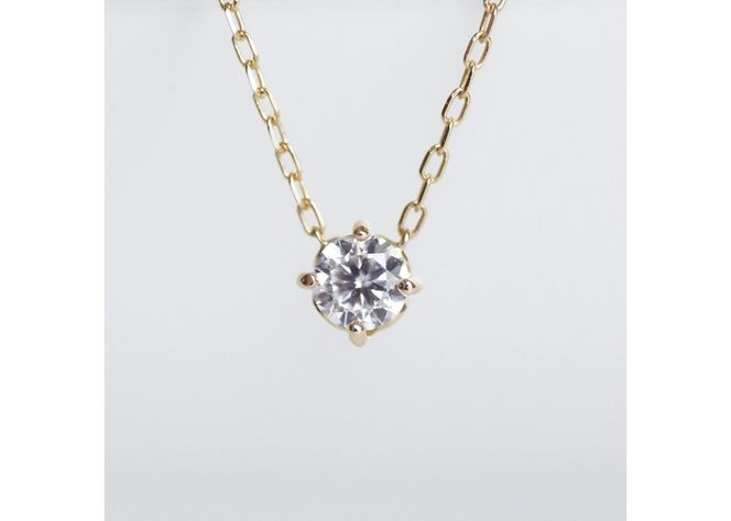 K10YG　ダイヤモンドネックレス　S-3452   ネックレス ペンダント ダイヤモンド K10YG イエローゴールド 山梨 富士吉田