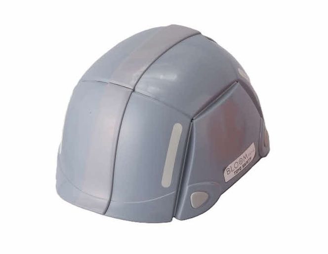 ～まさかの時の備えに～防災用折りたたみヘルメット ブルーム 1個（グレー）