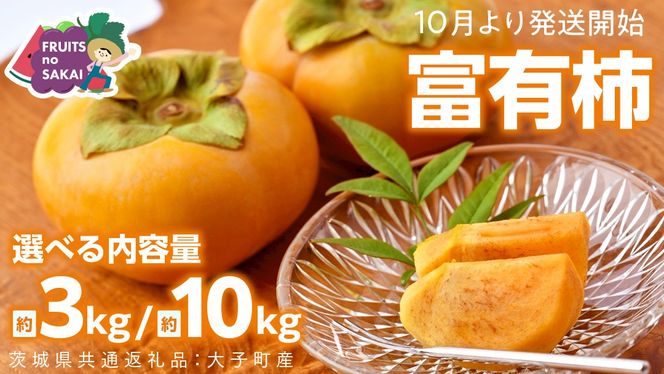 ＼ 選べる内容量 ／ 富有柿 Lまたは2L 約3kg or 2L以上 約10kg 【10月より発送開始】（茨城県共通返礼品 [柿]：大子町産） | 柿  かき 旬 お取り寄せ フルーツ 甘い 秋の味覚