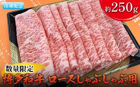 数量限定 牛肉 博多和牛 ロース しゃぶしゃぶ用 約250g 配送不可 離島 お肉 霜降り やわらかい きめ細かい 国産 国産牛 牛しゃぶ 肉料理 食材 食べ物 グルメ 