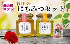 【母の日ギフト】有田のはちみつセット（みかん蜂蜜210g 百花蜂蜜210g 各1本）和歌山県産 産地直送【みかんの会】 AX347