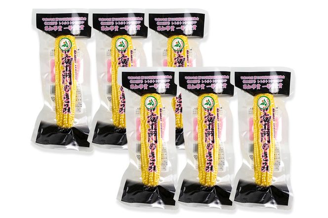 とうもろこし（レトルト真空パック）「市右エ門のきみ」みらい 6本セット（大きいサイズ）|ymdf-00011