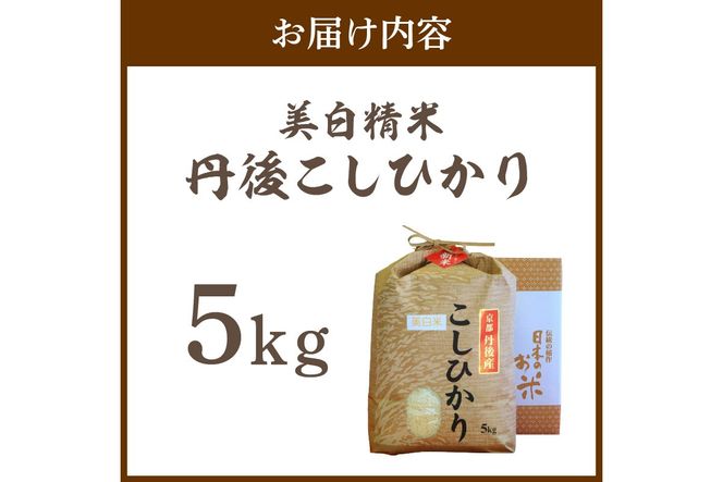 令和8年産 美白精米 丹後こしひかり 5kg 1等米　MU00096