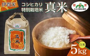 伊賀米コシヒカリ特別栽培米「真米」白米5kg 242161_AB001