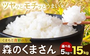令和7年産 米 森のくまさん 5kg 10kg 15kg くまもと食彩の力《60日以内に出荷予定(土日祝除く)》熊本県 長洲町 お米 こめ コメ---sn_kmmk_60d_r7_16000_5kg---