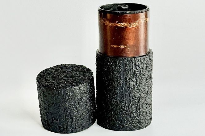 角館樺細工《冨岡商店》茶筒 マットバーク ブラック スリム L 角館工芸協同組合|02_kdk-0j1001c