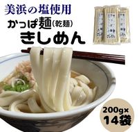 かっぱ麺　きしめん　1箱14袋入り ≪きし麺 美浜の塩 愛知県 特産品≫◆