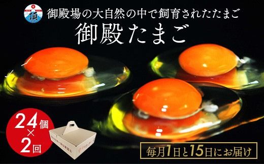 《1日と15日にお届け》御殿たまご 赤たまご 24個入×月2回（破損保障含む）（6個入モウルドパック×4P入） ◇ ｜ 卵 タマゴ 玉子 たまごかけご飯 生卵 鶏卵 卵焼き 国産 御殿場産 ※北海道・沖縄・離島への配送不可