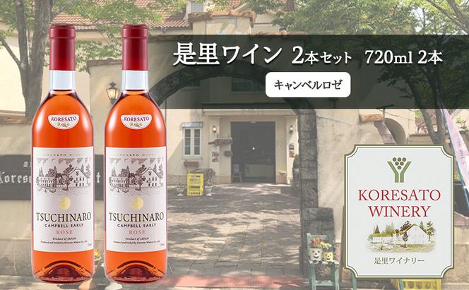 是里 ワイン 果実酒 キャンベルロゼ 720ml  2本 岡山 赤磐市 お酒