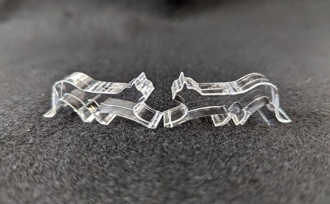 アクリル ネコ 箸置き 5コSET 雑貨 日用品 透明 猫 手作り 
