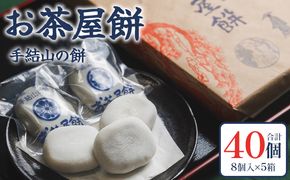 お茶屋餅（手結山の餅）8個入り×5箱 合計40個 お餅 モチ もち つき餅 あんこ餅 お菓子 和菓子 おやつ スイーツ 和スイーツ 澤餅茶屋 高知県 香南市 冷凍 sw-0005