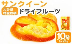 サンクイーン ドライフルーツ (24g×10袋) セット フルーツ 果物 柑橘 お菓子 数量限定 大分県産 特産品 大分県 佐伯市 常温 常温保存【DT22】【全国農業協同組合連合会大分県本部】
