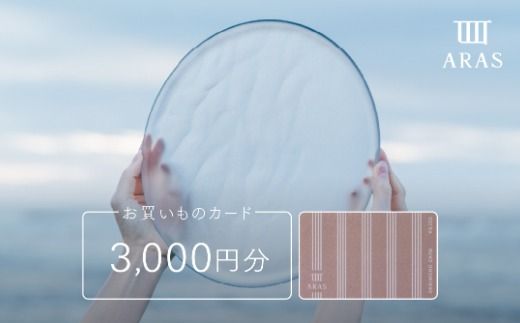 ARASお買いものカード3000円分 ARAS 【F6P-2625】