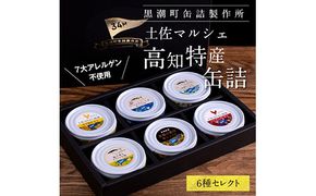 【CF-R7hbk】RHT022　支援品 防災 ホテルおすすめ！黒潮町の缶詰セット［6種セレクト］／ホテルのマルシェで販売している、売れ筋上位6種類の缶詰を詰め合わせ《7大アレルゲン不使用・完全専用ライン・衛生管理》〈黒潮町共通返礼品〉