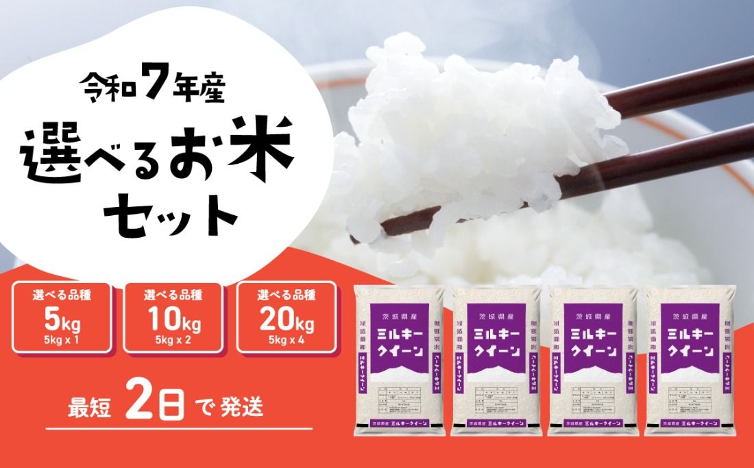 米 5kg 10kg 20kg[期間限定]ミルキークイーン スピード発送 6月 7月 8月 令和7年産 白米 精米