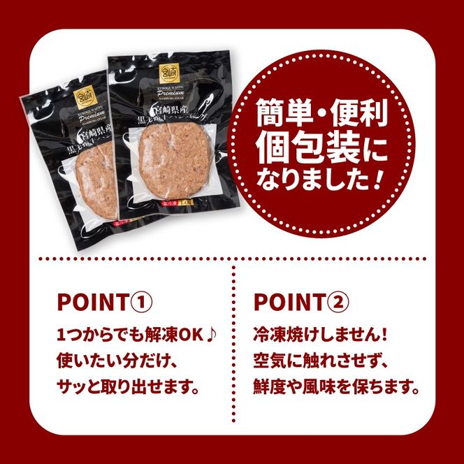 宮崎県産黒毛和牛100%ハンバーグ(20個/冷凍) K16_0161