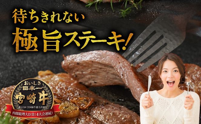 畜産農家応援! 宮崎牛ロースステーキ4枚 計1000g_29-N201