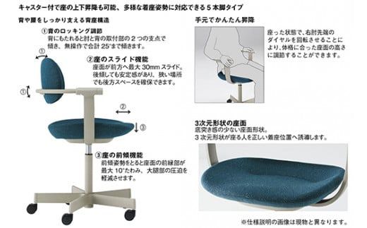 イトーキ『バーテブラ03』5本脚  抵抗付きウレタンキャスター KC張地：ゼスト(KG825KCM1G14CF)【EI133W1】