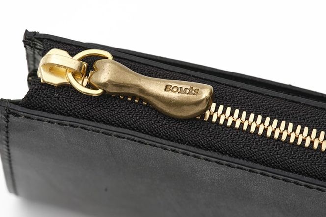 SOMES ラウンド 二つ折り 財布 (ブラック) WF-27 [ソメスサドル 北海道 砂川市 12260677-a] ソメス メンズ レディース ウォレット さいふ サイフ 本革 革 革製品 革財布 レザー 黒