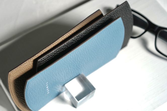 本革 メガネケース ブラック｜革 レザー ステーショナリー インテリア 文房具 メンズ レディース 男女兼用 田村製作所 大阪府守口市 [2313]